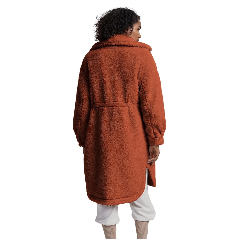 Varley Jones Teddy Long Coat in Caramel Cafe - Picture 5 of 10